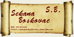 Sekana Boškovac vizit kartica